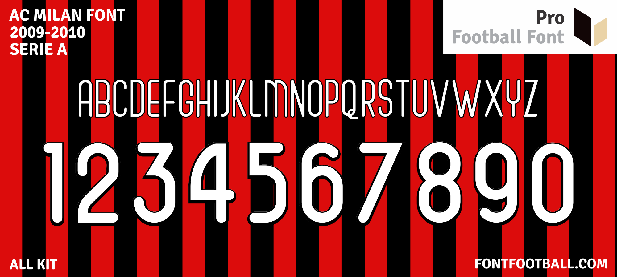 AC Milan 2009-2010 Font – Pro Football Font