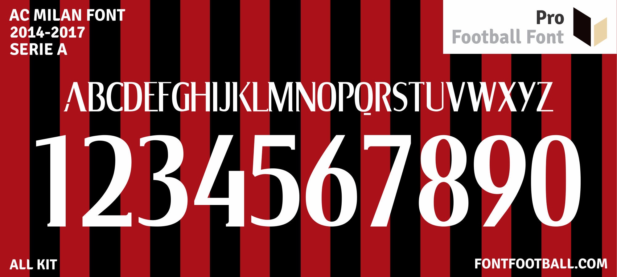 AC Milan 2014-2017 Font – Pro Football Font