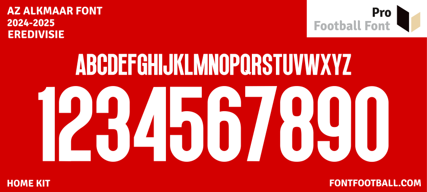 AZ Alkmaar 2024-2025 Font