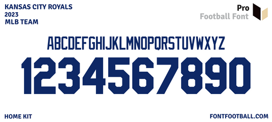 MLB Kansas City Royals 2023 Font