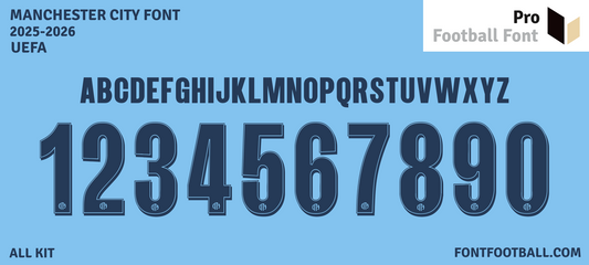 Manchester City 2025-2026 Font