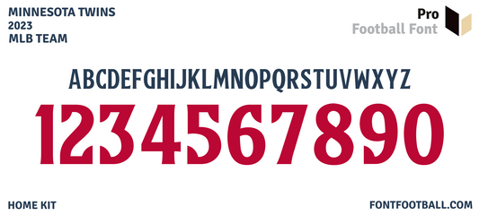 MLB Minnesota Twins 2023 Font