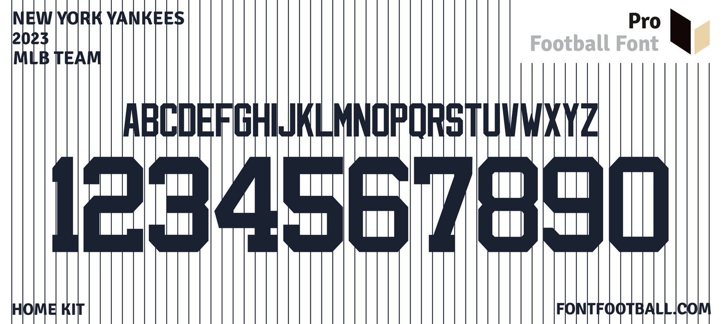 MLB New York Yankees 2023 Font