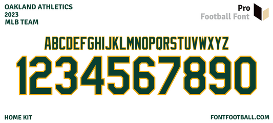 MLB Oakland Athletics 2023 Font
