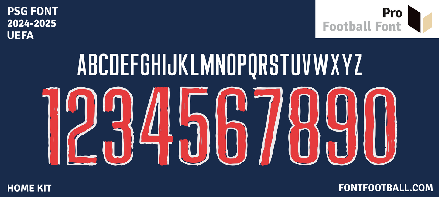 PSG 2024-2025 UCL Font