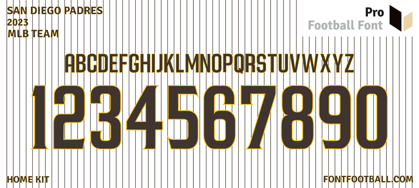 MLB San Diego Padres 2023 Font
