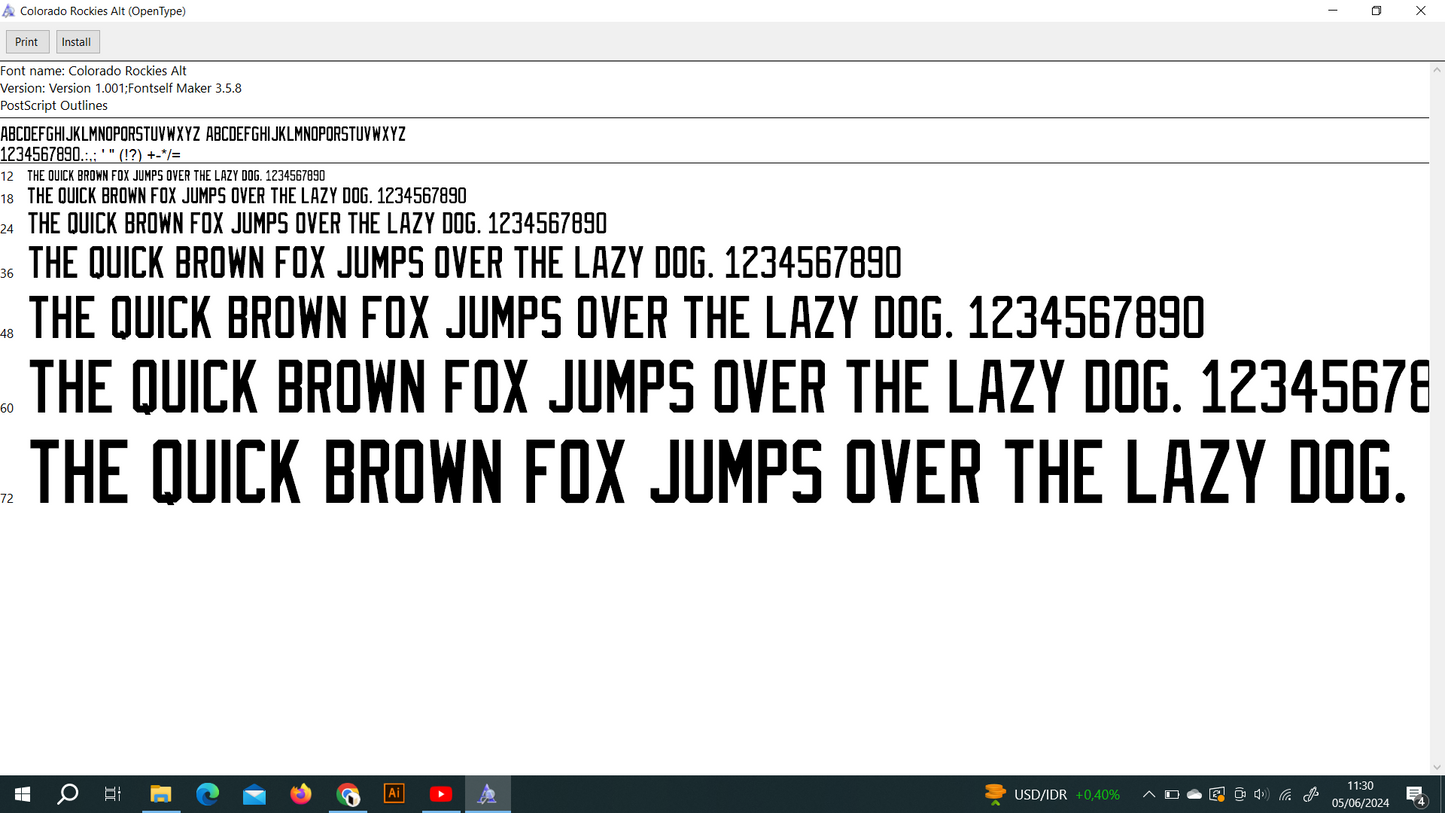 MLB Colorado Rockies 2023 Font