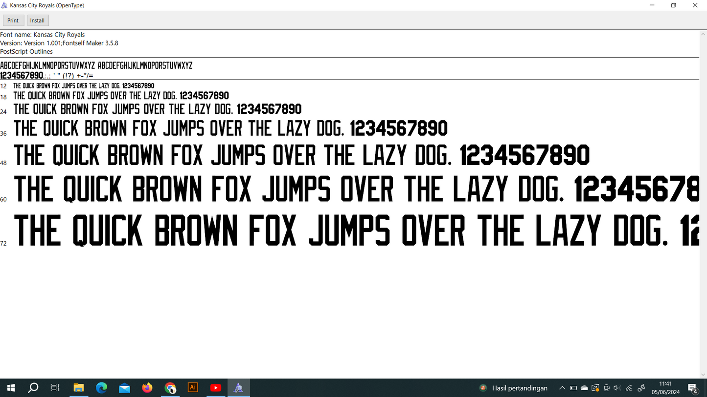 MLB Kansas City Royals 2023 Font