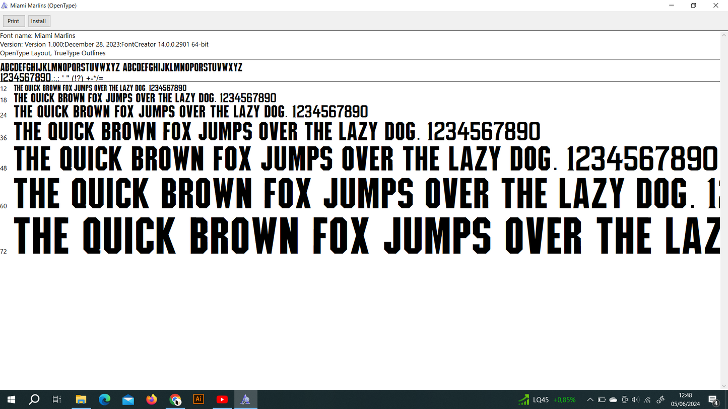 MLB Miami Marlins 2023 Font