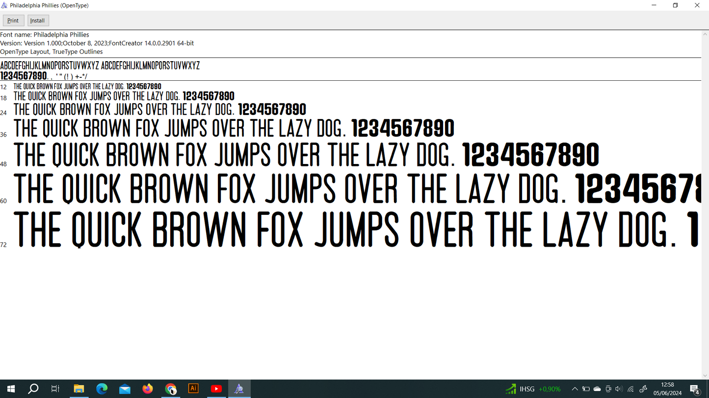 MLB Philadelphia Phillies 2023 Font
