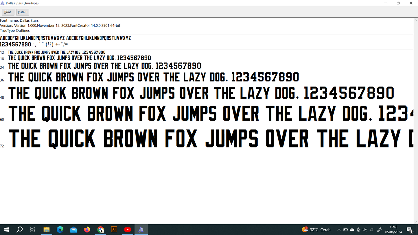 NHL Dallas Stars 2023 Font