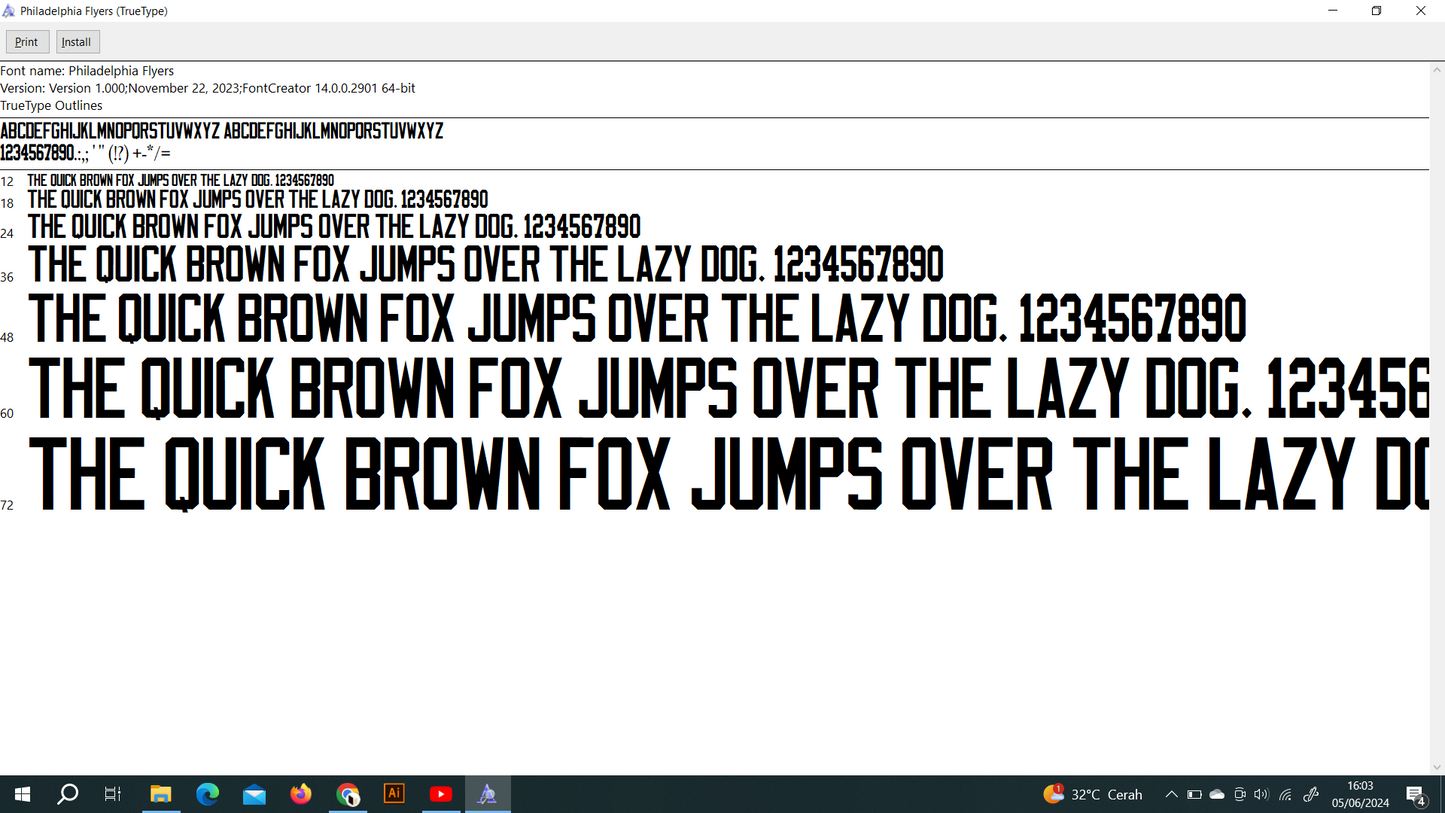 NHL Philadelphia Flyers 2023 Font