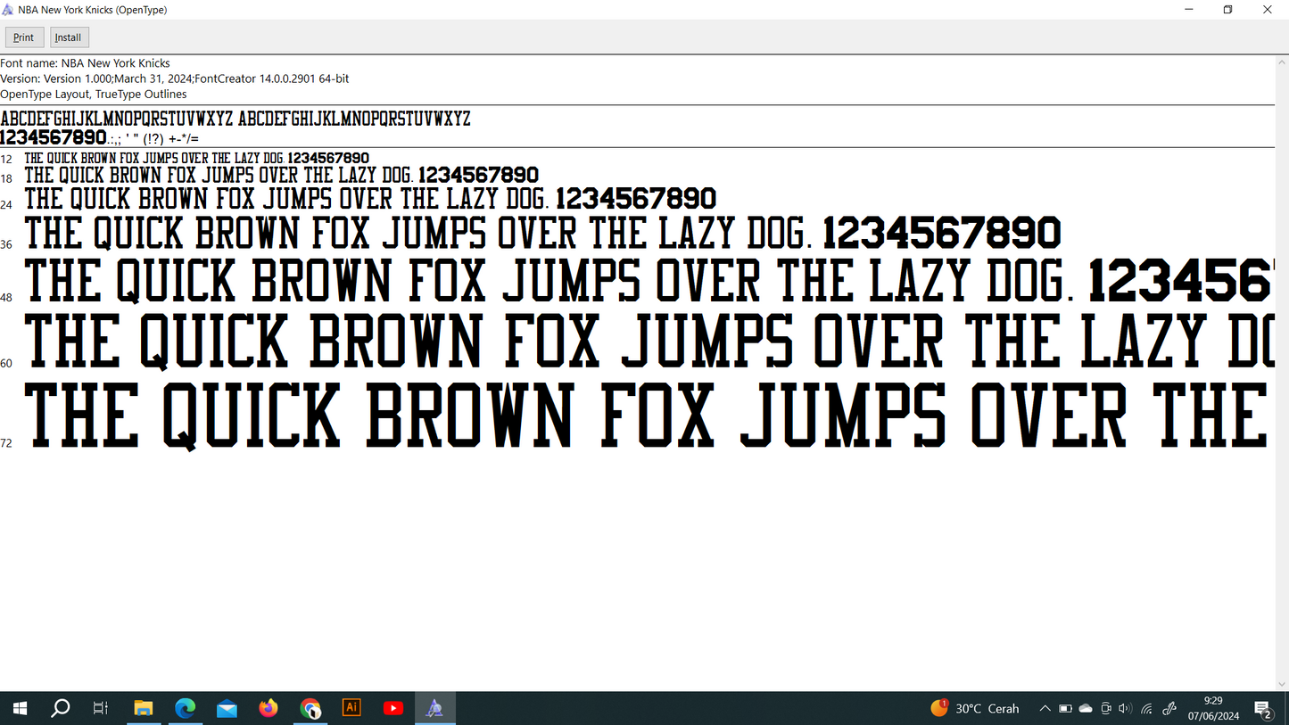 NBA New York Knicks 2023 Font