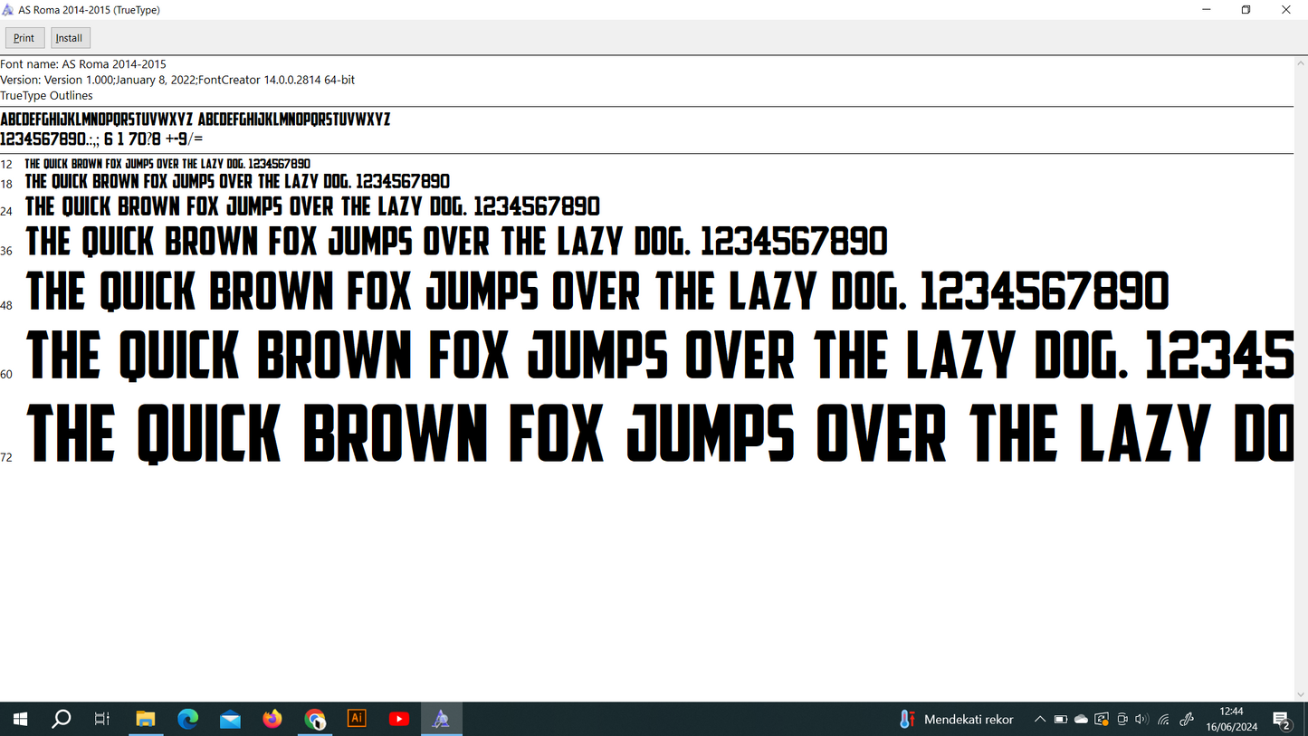 AS Roma 2014-2015 Font