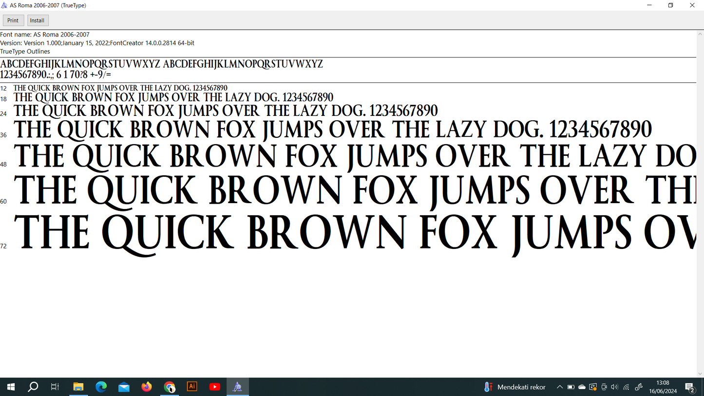 AS Roma 2006-2007 Font