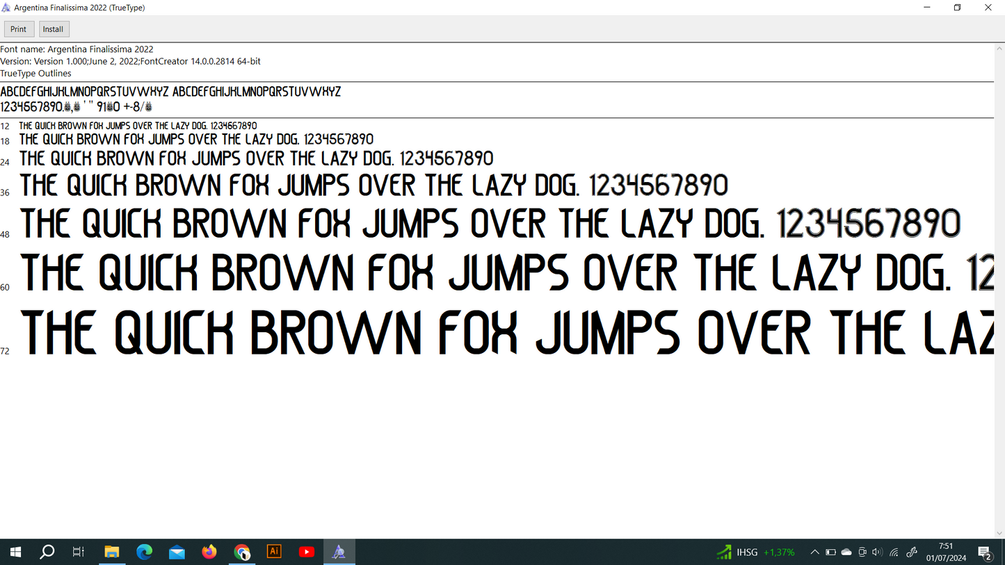 Argentina Finalissima 2022 Font