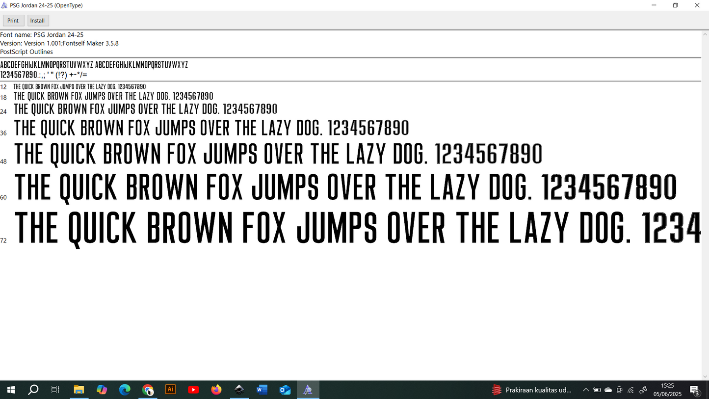 PSG UCL Air Jordan 2024-2025 Font
