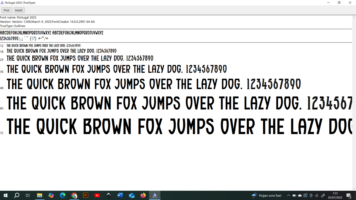 Portugal 2025 Font