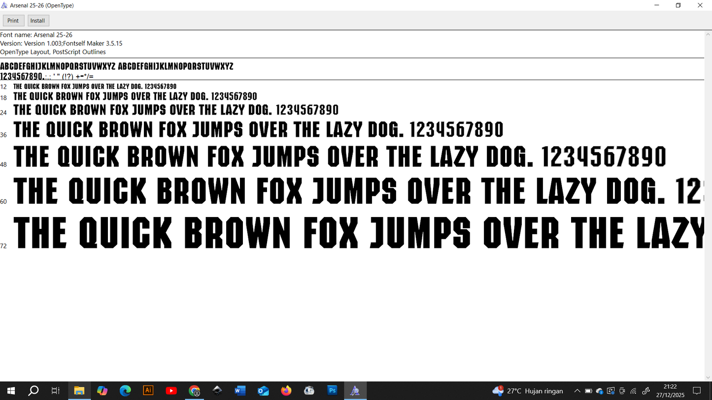Arsenal 2025-2026 Font