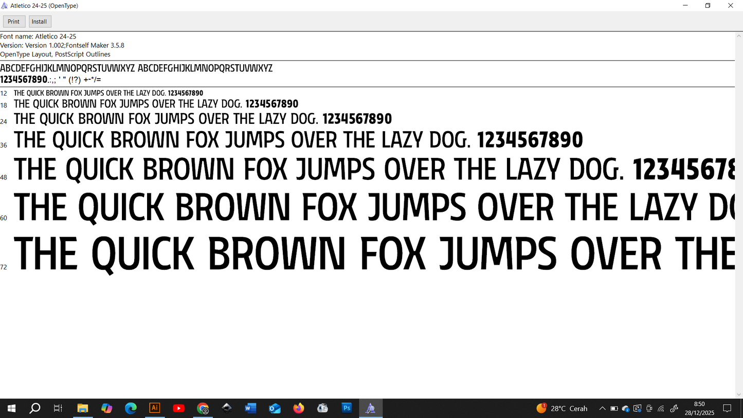 Atletico Madrid 2024-2025 Font
