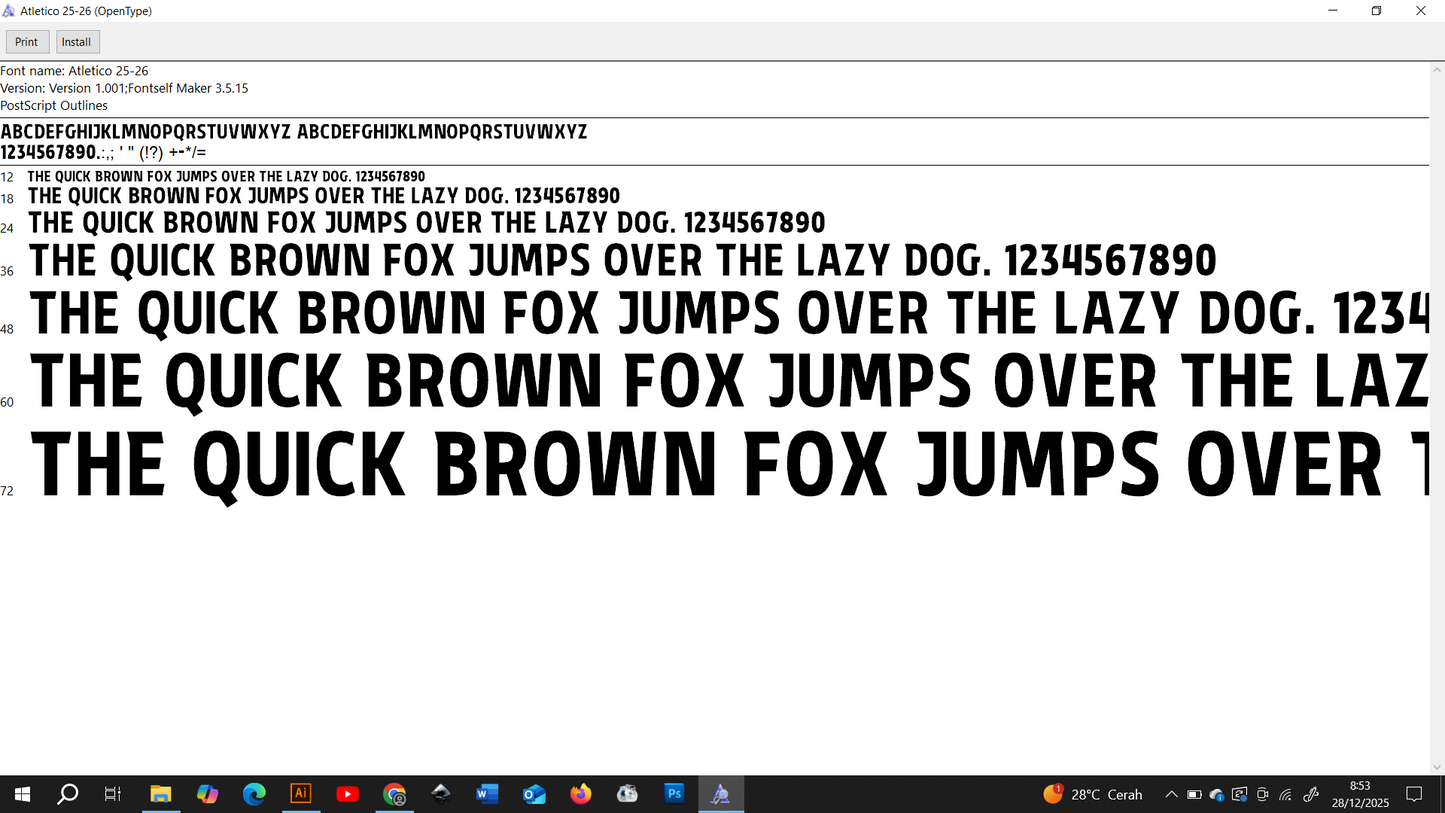 Atletico Madrid 2025-2026 Font
