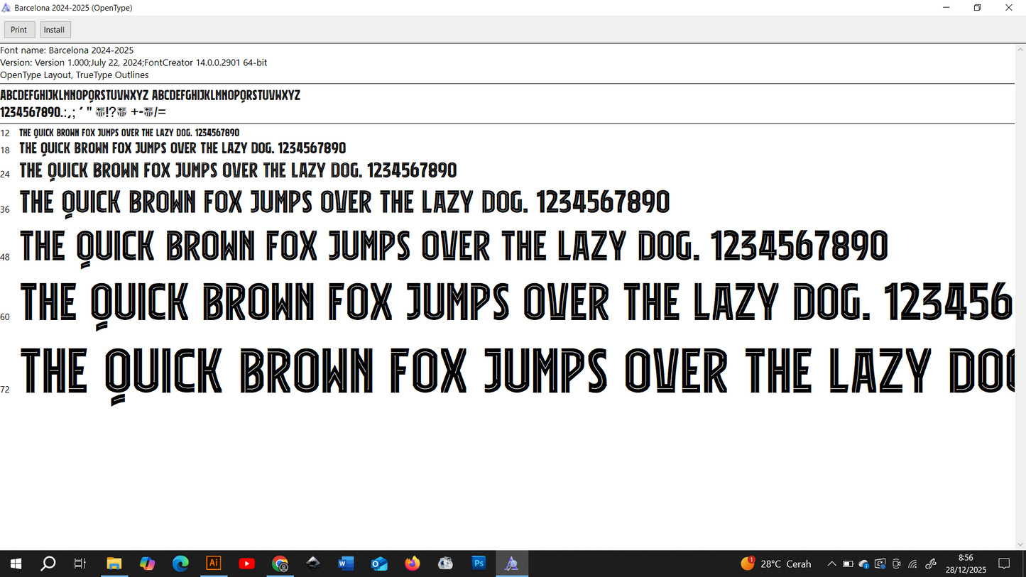 Barcelona 2024-2025 Font