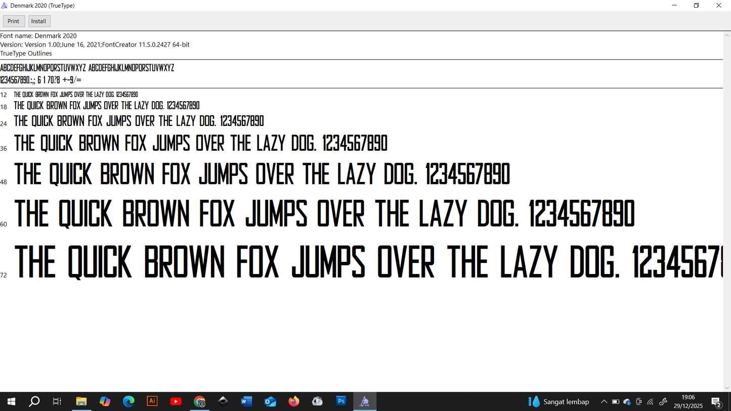 Denmark Euro 2020 Font