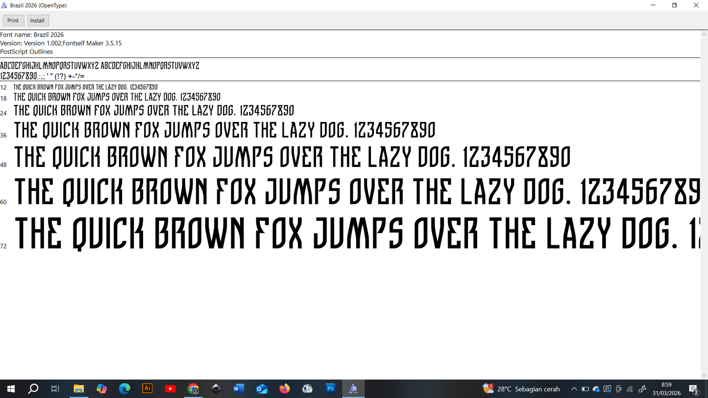 Brazil World Cup 2026 Font