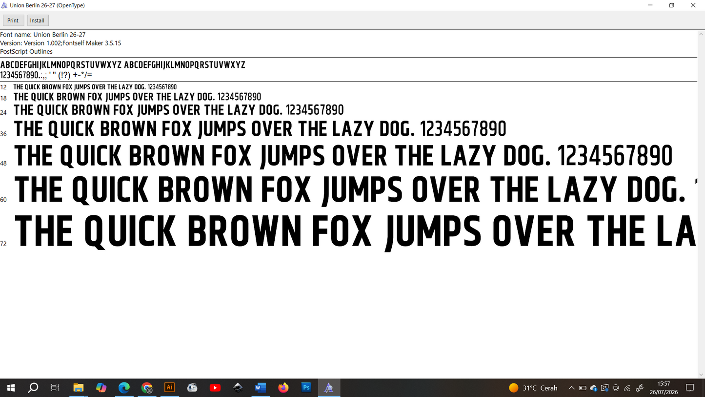 Union Berlin 2026-2027 Font