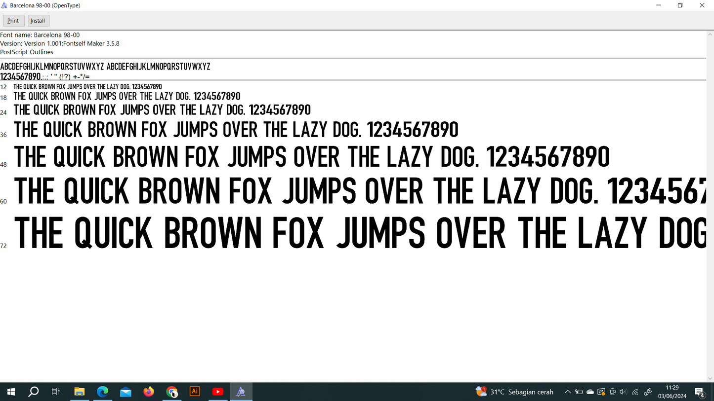 Barcelona 1998-2000 Font
