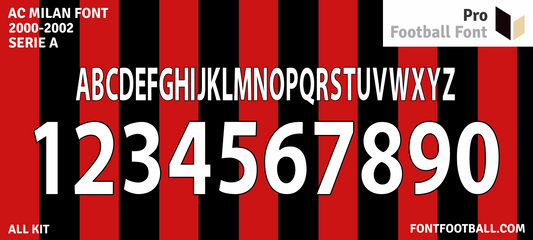 AC Milan 2000-2002 Font