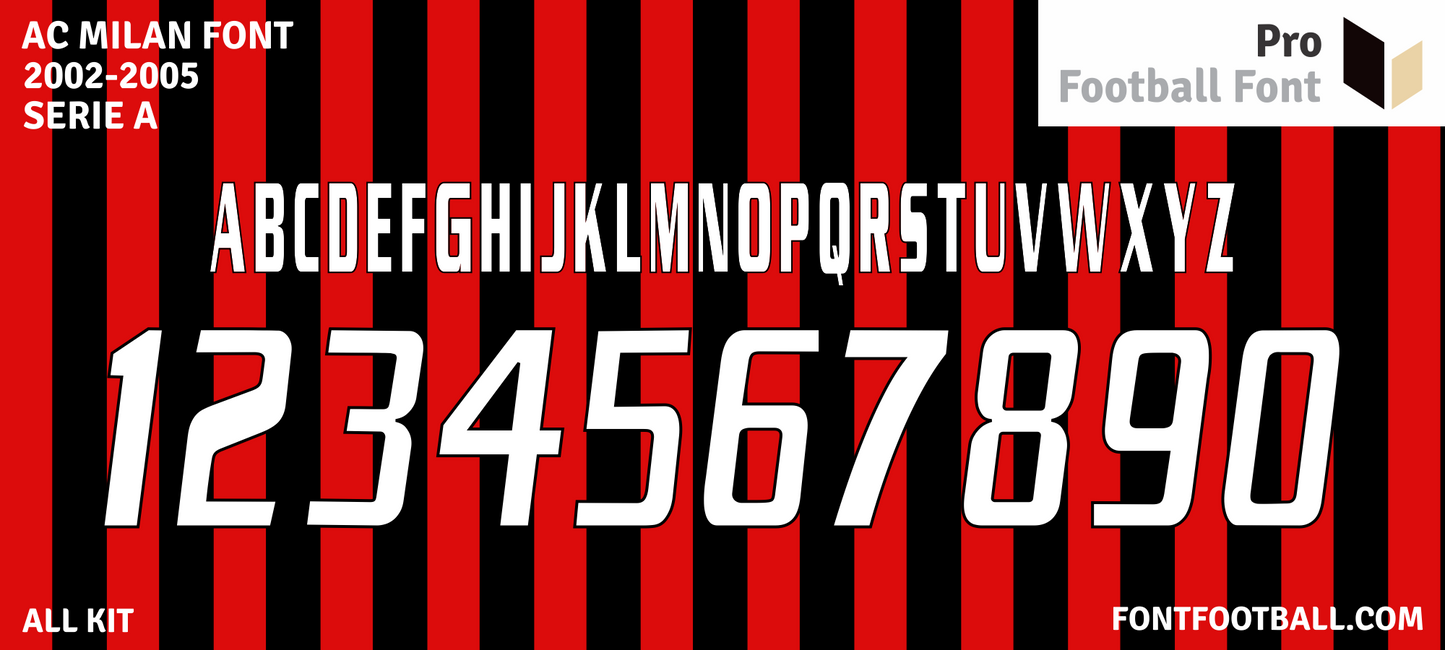 AC Milan 2002-2005 Font