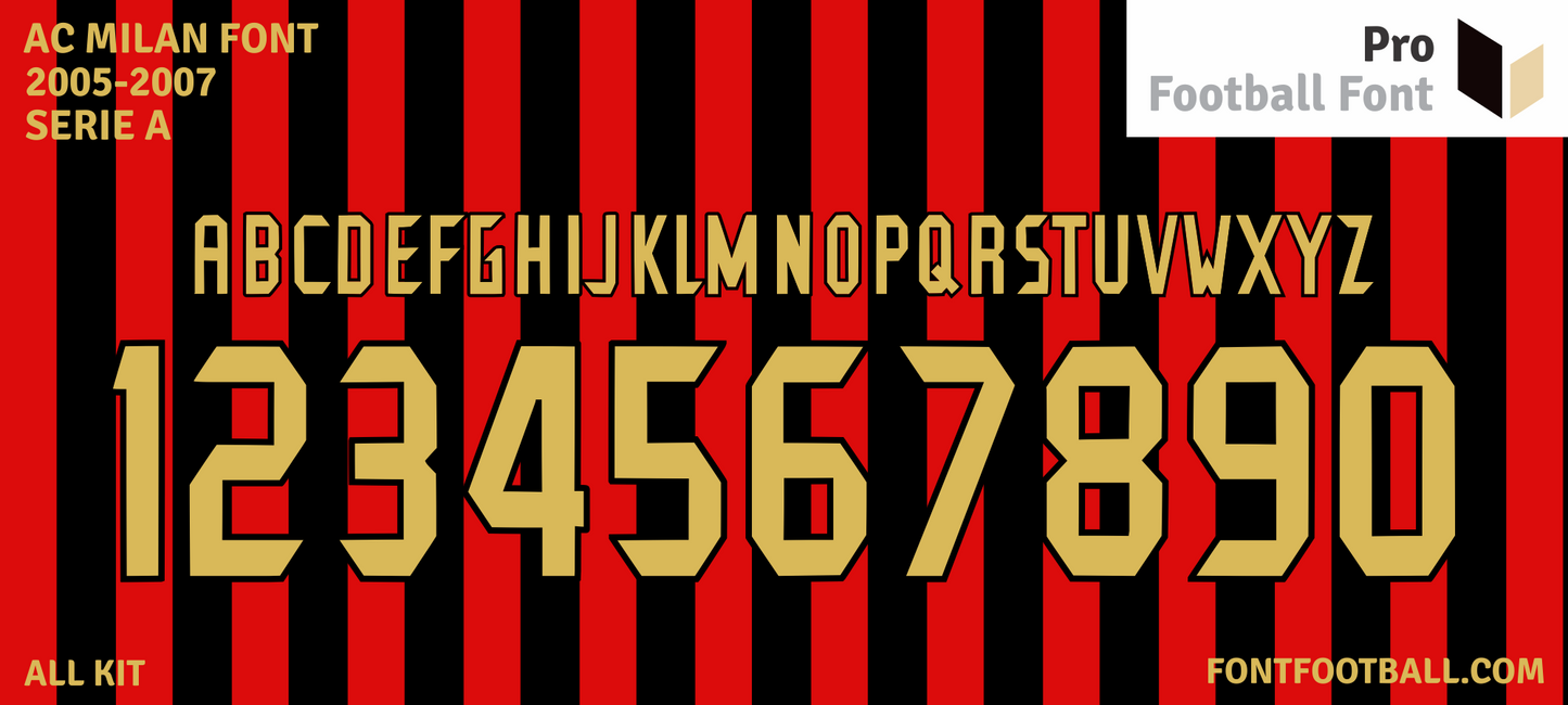 AC Milan 2005-2007 Font