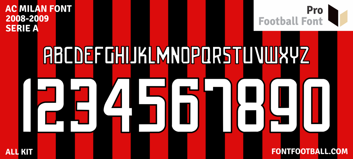 AC Milan 2008-2009 Font