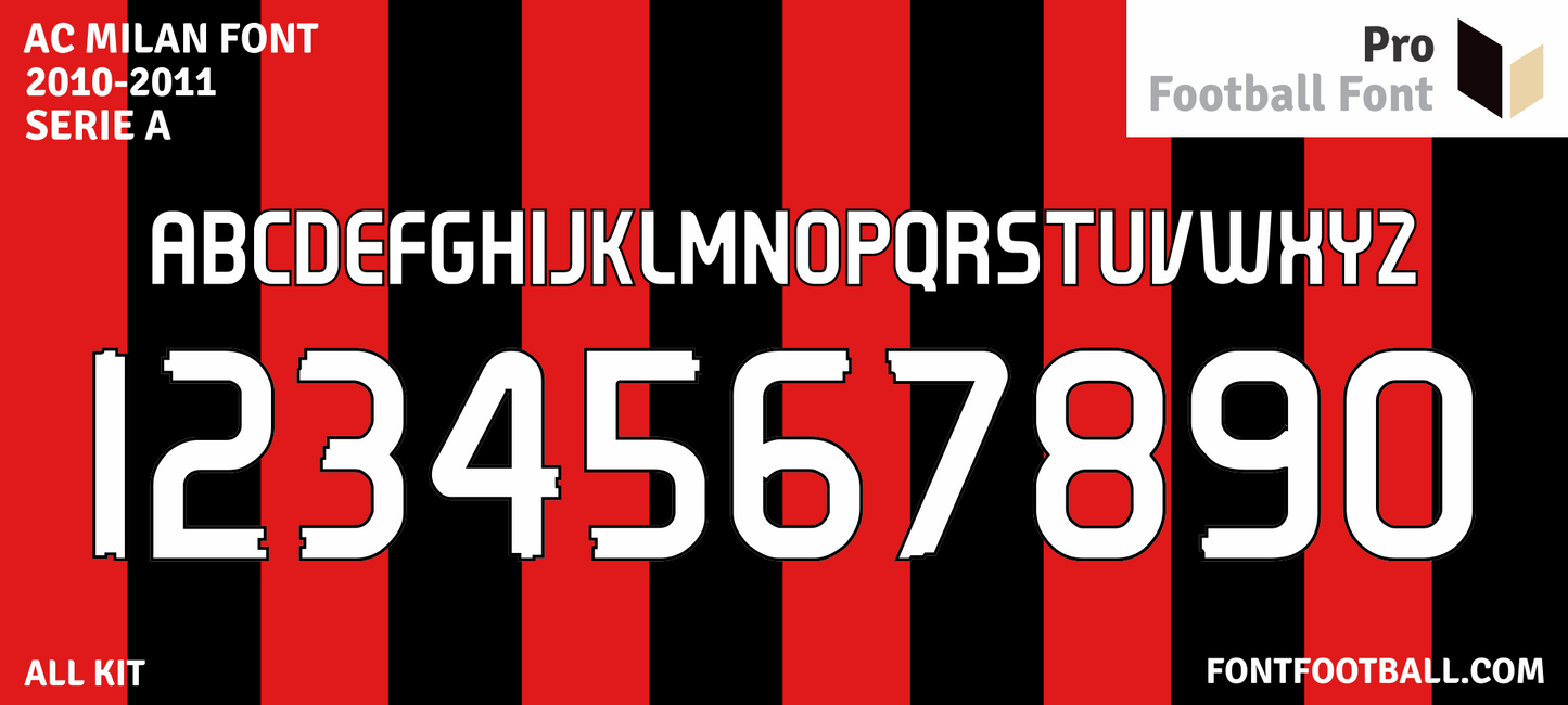 AC Milan 2010-2011 Font