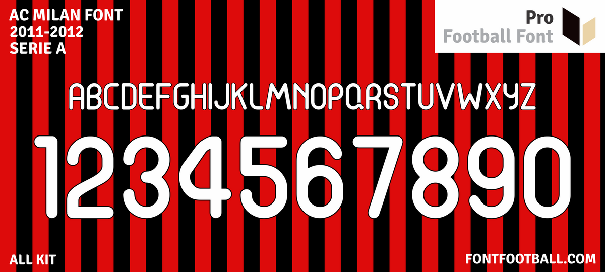 AC Milan 2011-2012 Font – Pro Football Font