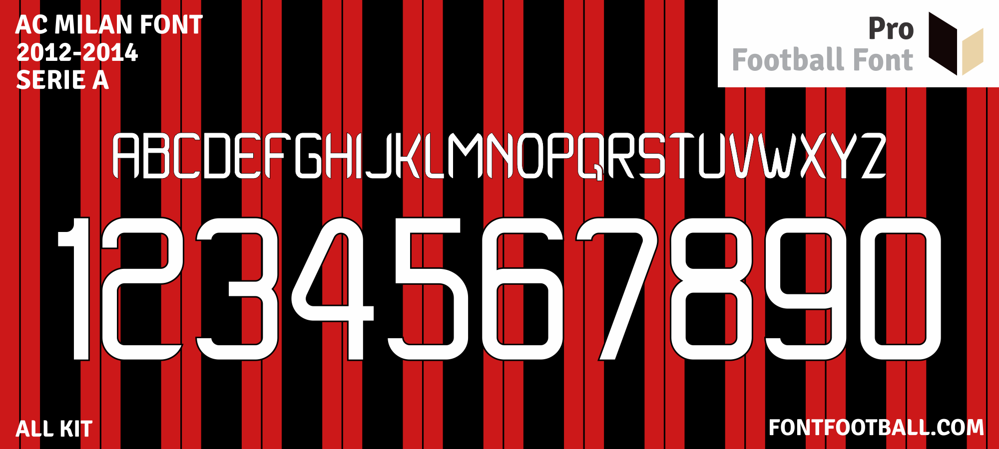 AC Milan 2012-2014 Font – Pro Football Font