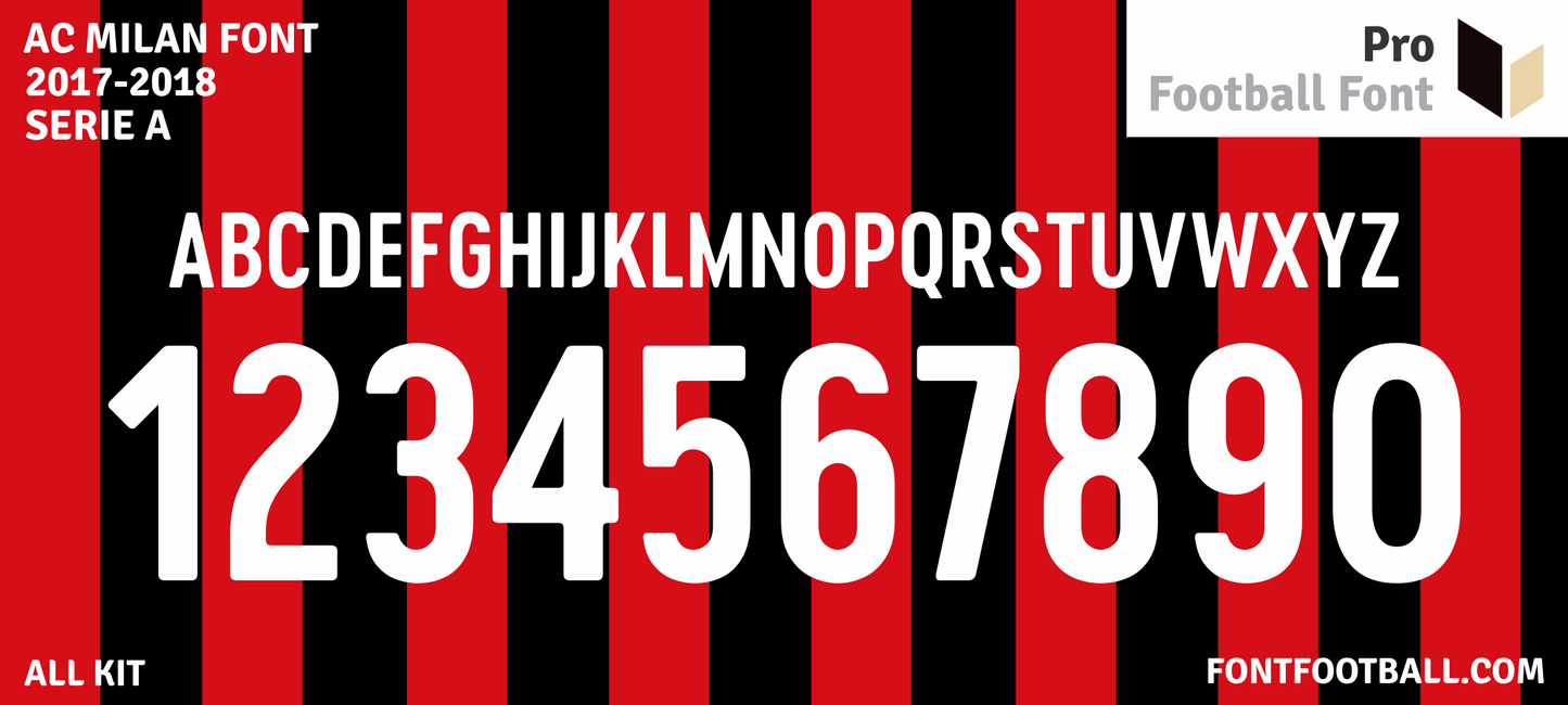 AC Milan 2017-2018 Font