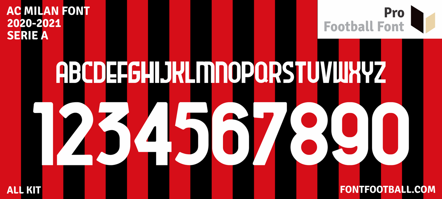 AC Milan 2020-2021 Serie A Font