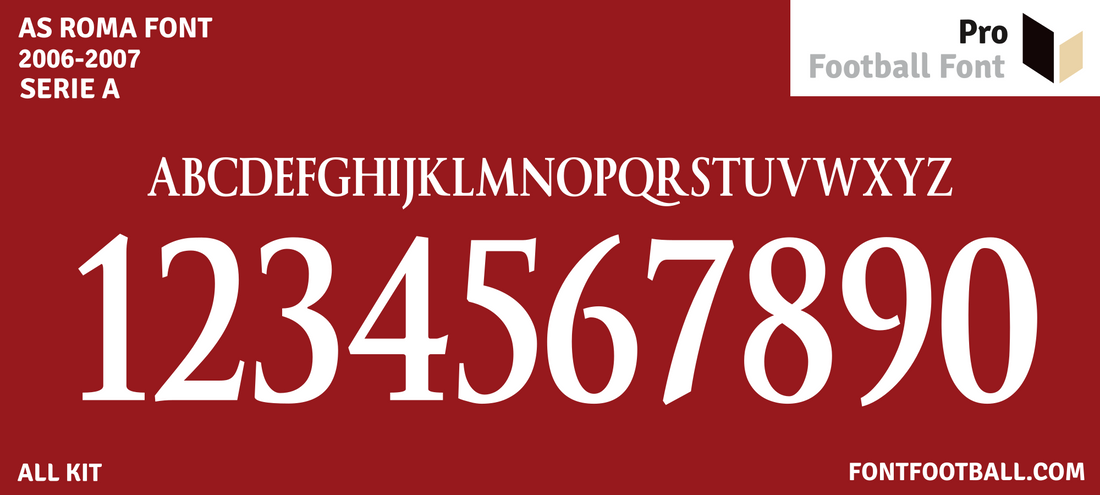 AS Roma 2006-2007 Font – Pro Football Font