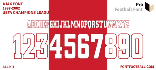 Ajax 1998-2002 Font