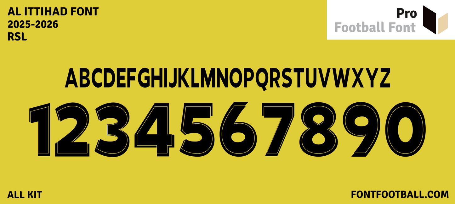 Al Ittihad 2025-2026 Font