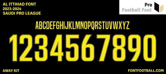 Al-Ittihad 2023-2024 Away Font