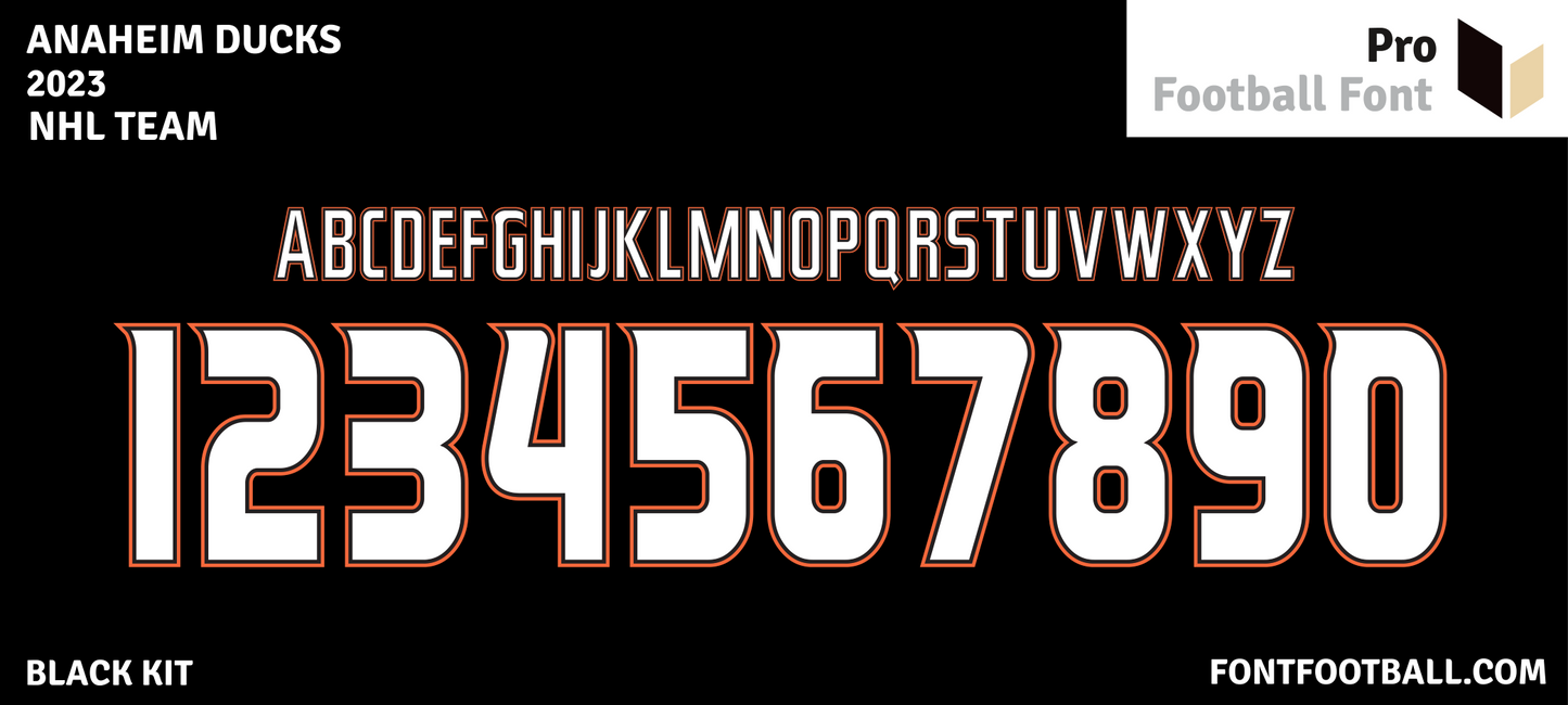 NHL Anaheim Ducks 2023 Font