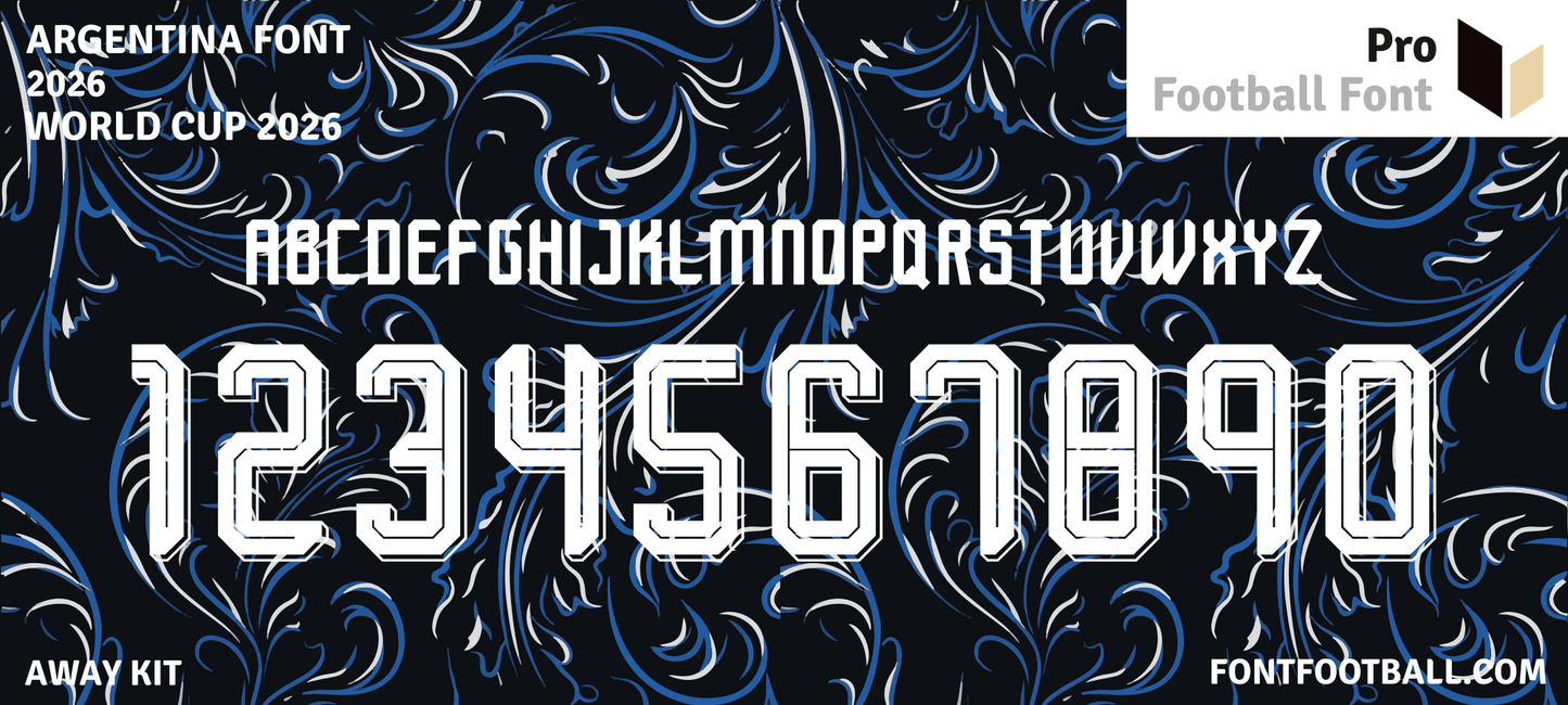 Argentina World Cup 2026 Away Font