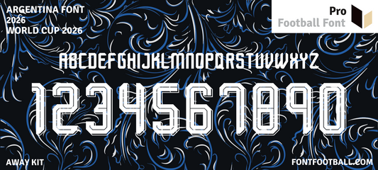 Argentina World Cup 2026 Away Font
