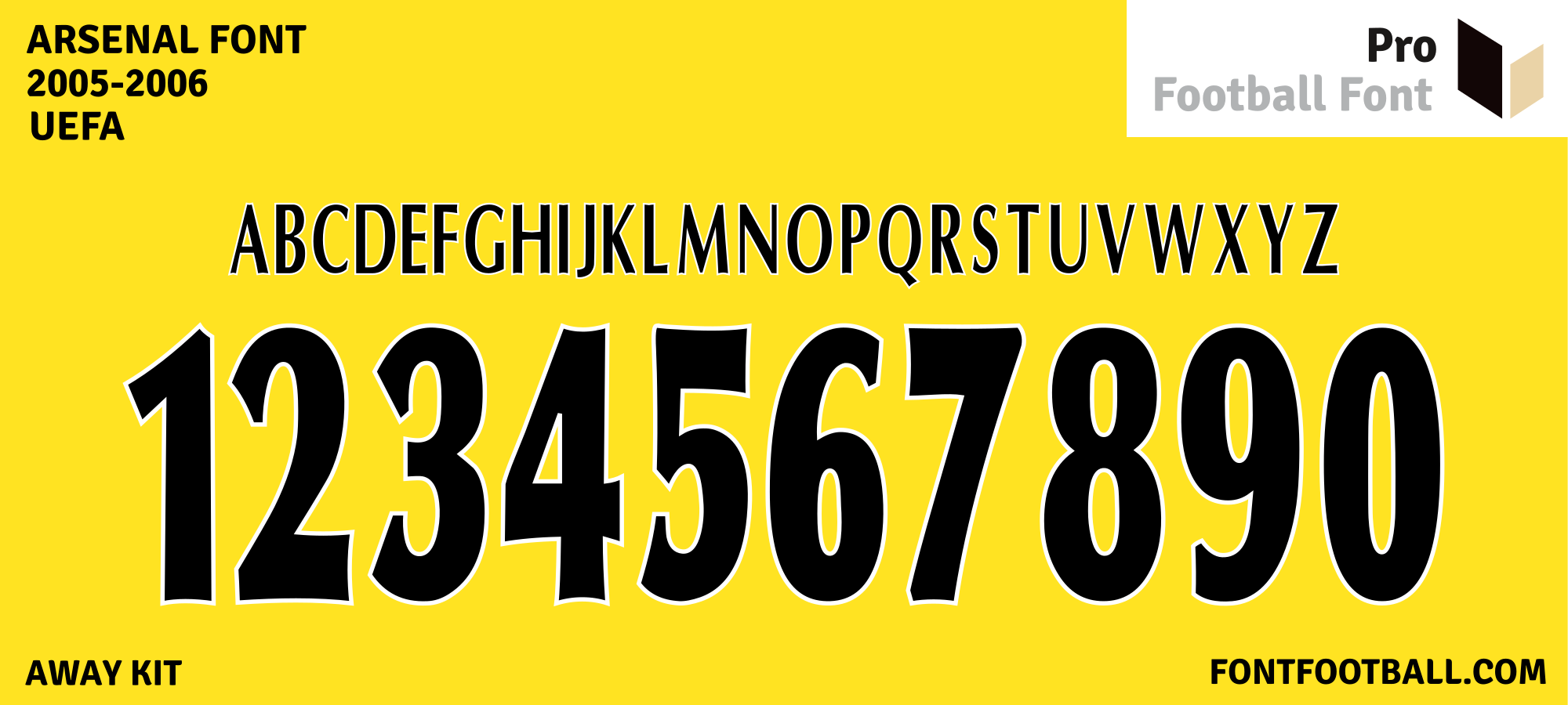 O2 Arsenal Font Arsenal 2005-2006 Away Font – Pro Football Font