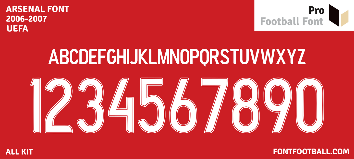 Arsenal 2006-2007 Font