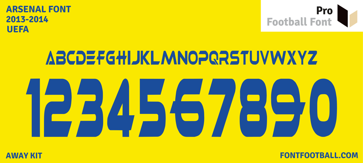 Arsenal 2013-2014 Away Font