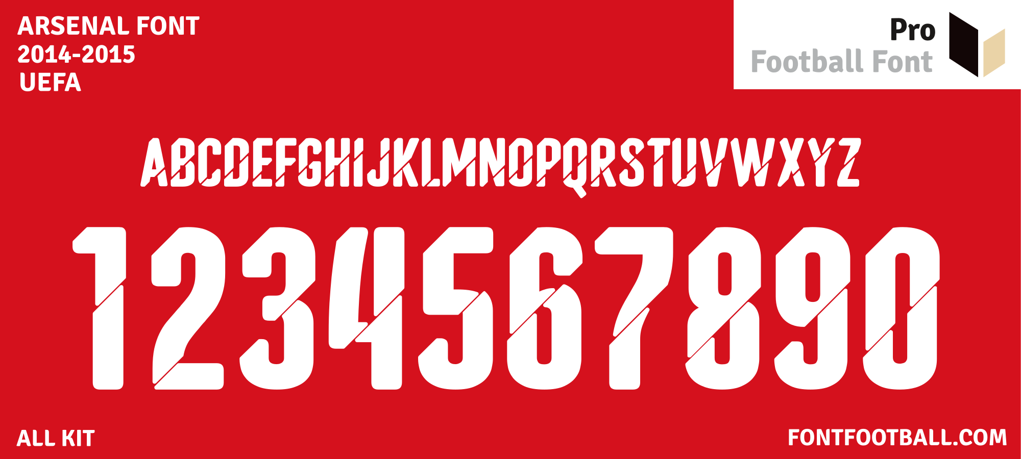 O2 Arsenal Font Arsenal 2014-2015 Font – Pro Football Font